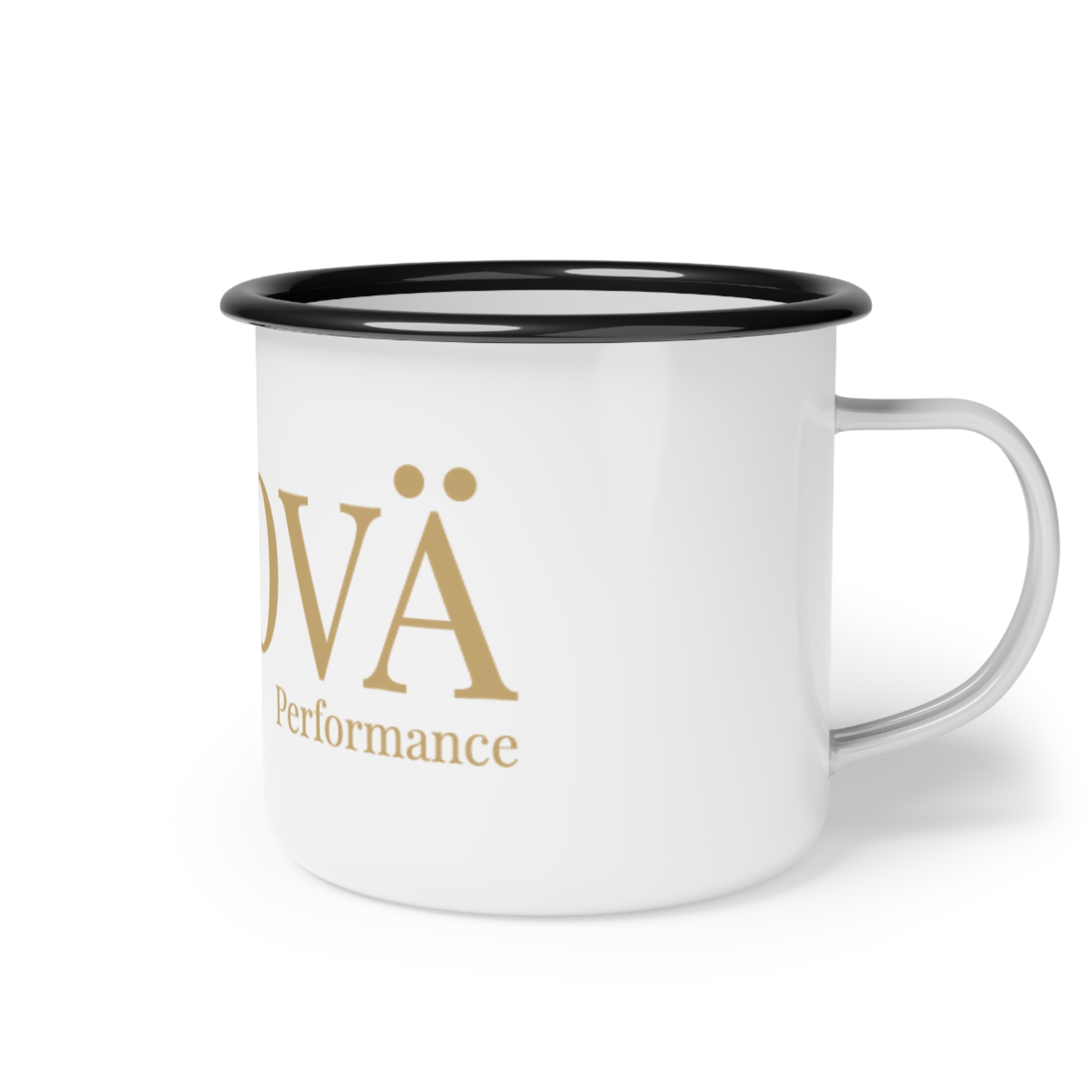 Mug de camping émaillé — Tasse de voyage avec logo MYOVÄ Performance – Image 5