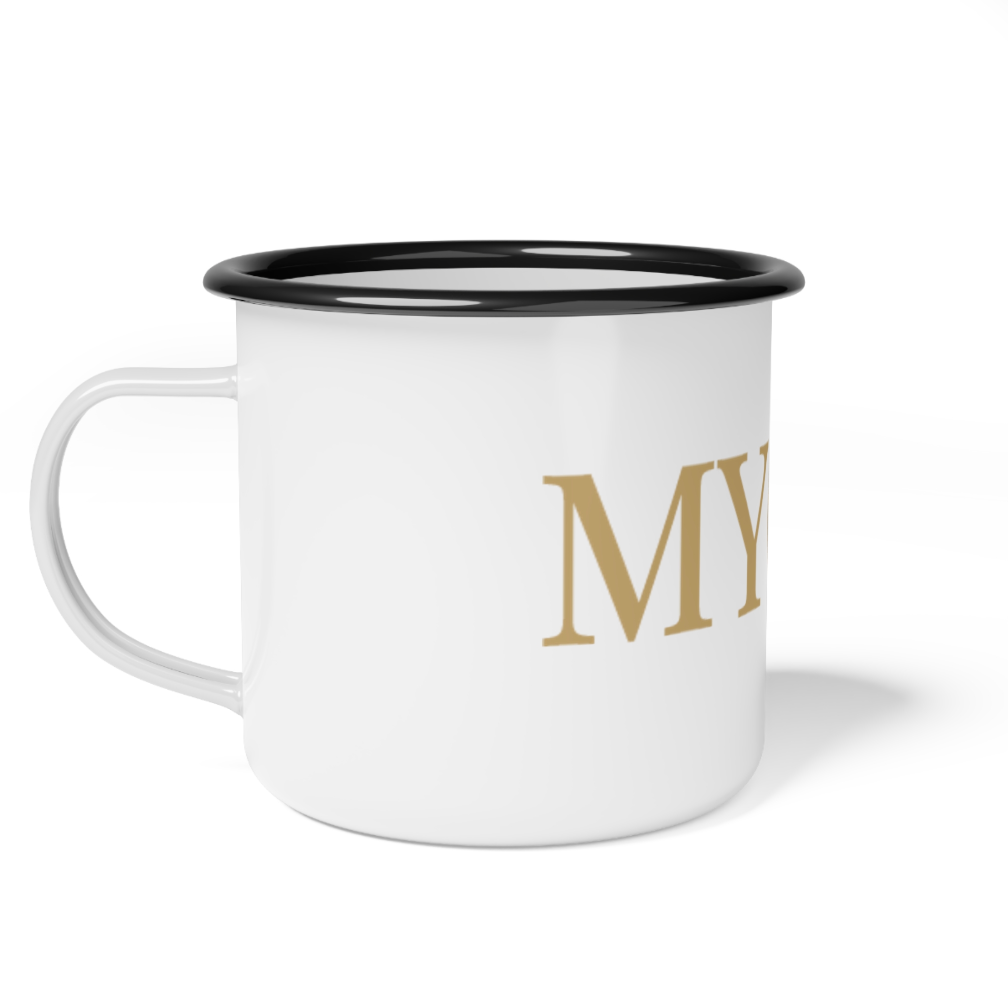 Mug de camping émaillé — Tasse de voyage avec logo MYOVÄ Performance – Image 3