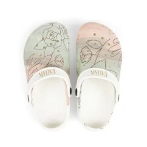 Sabots en mousse à fleurs pour enfants — Chaussures à enfiler en EVA motif jardin pastel