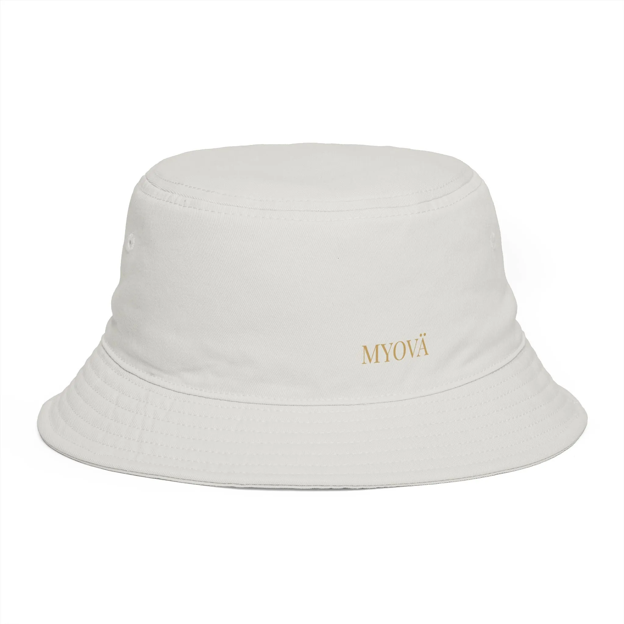 (BOB) brodé MYOVÄ — Chapeau de soleil d'été décontracté marron