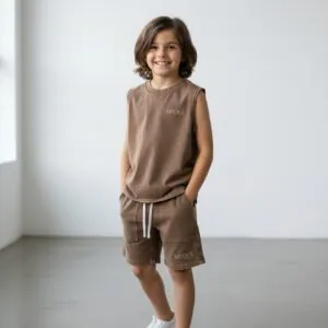 Shorts pour enfants délavés à la neige