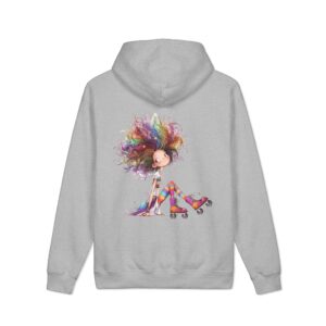 Sweat à capuche Roller Girl — Pull coloré à motif skate fantaisiste